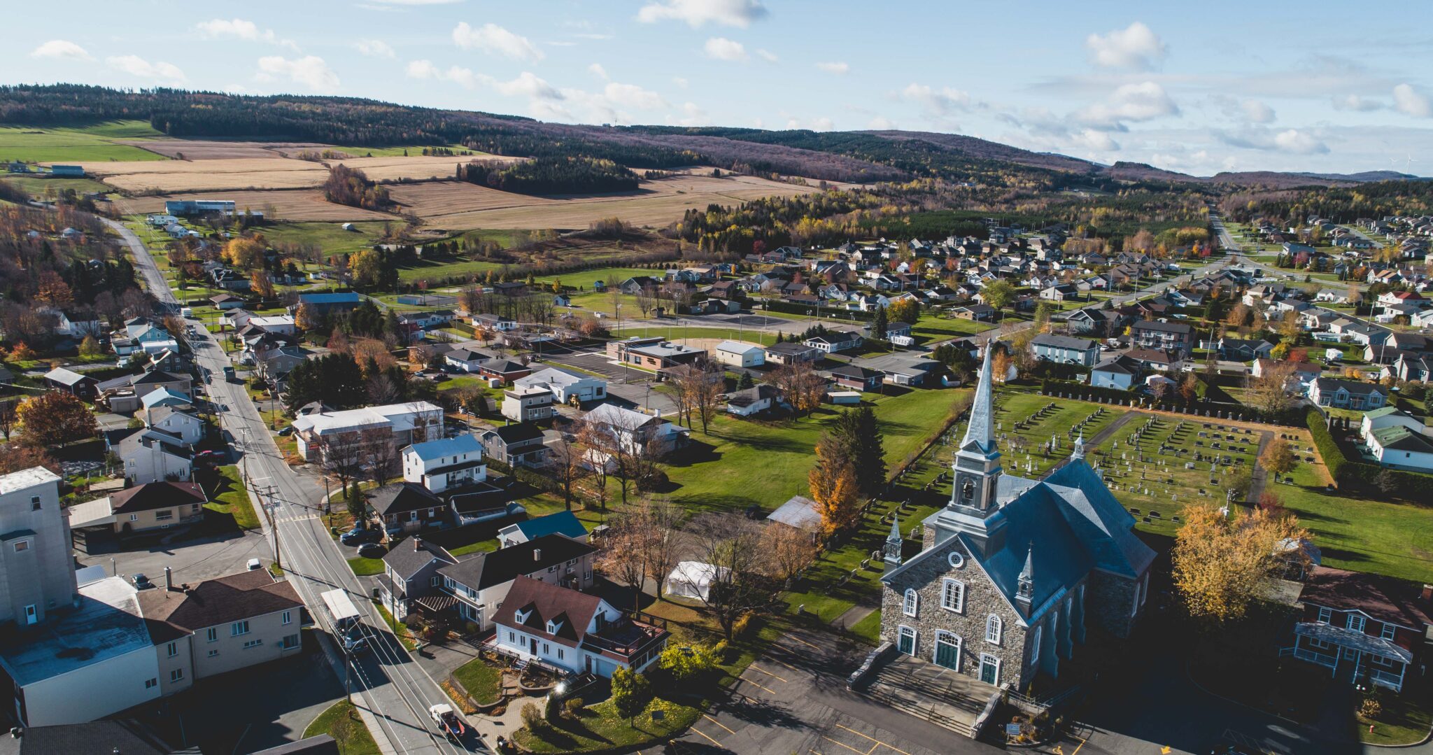 Village de vue aérienne Municipalité de SaintElzéar